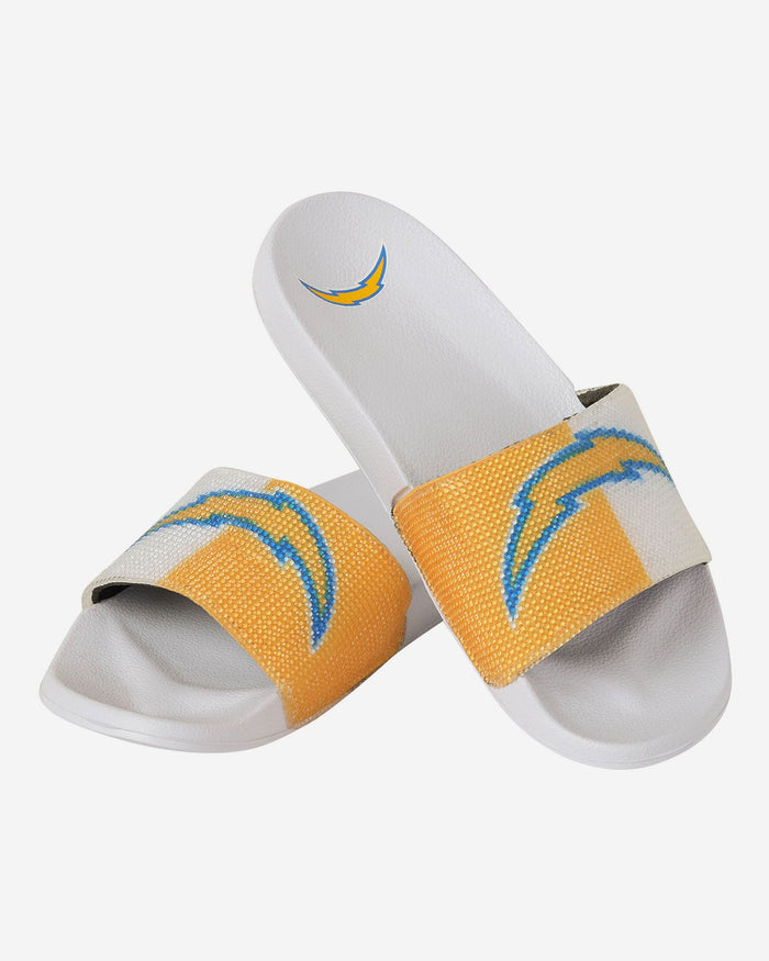 Los Angeles Chargers Womens Big Logo Shimmer Slide FOCO - FOCO.com