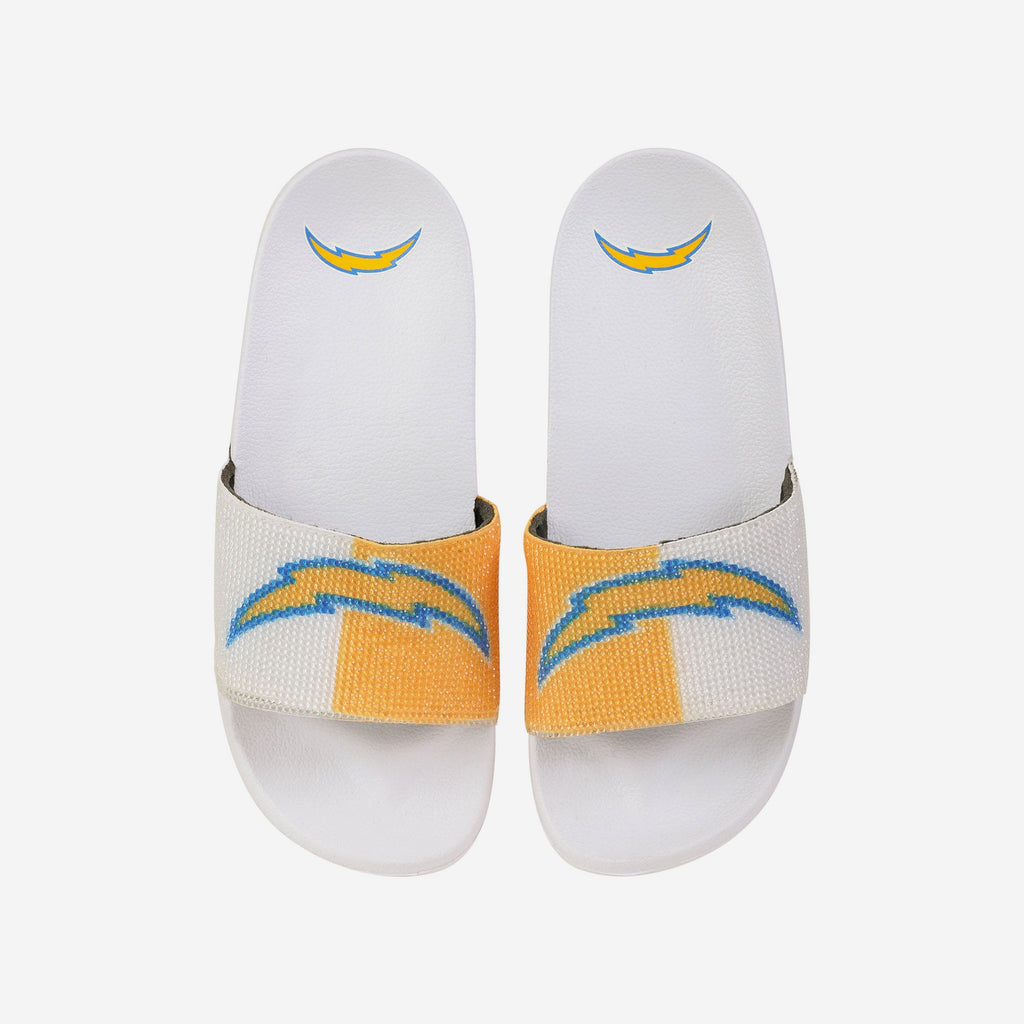 Los Angeles Chargers Womens Big Logo Shimmer Slide FOCO S - FOCO.com