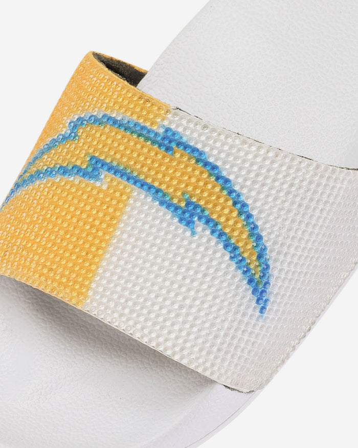 Los Angeles Chargers Womens Big Logo Shimmer Slide FOCO - FOCO.com