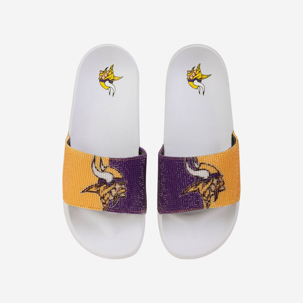 Minnesota Vikings Womens Big Logo Shimmer Slide FOCO S - FOCO.com