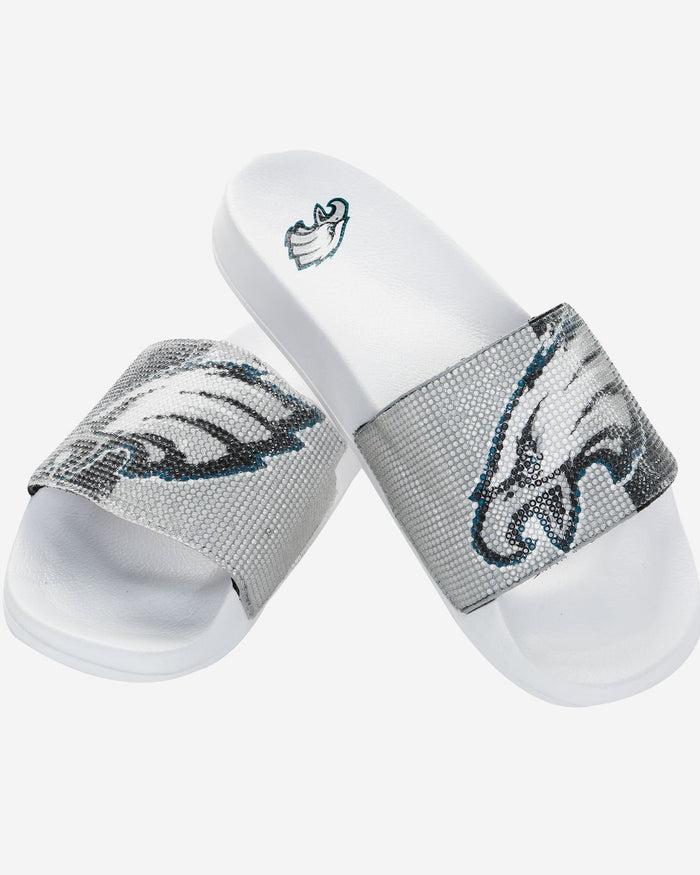 Philadelphia Eagles Womens Big Logo Shimmer Slide FOCO - FOCO.com