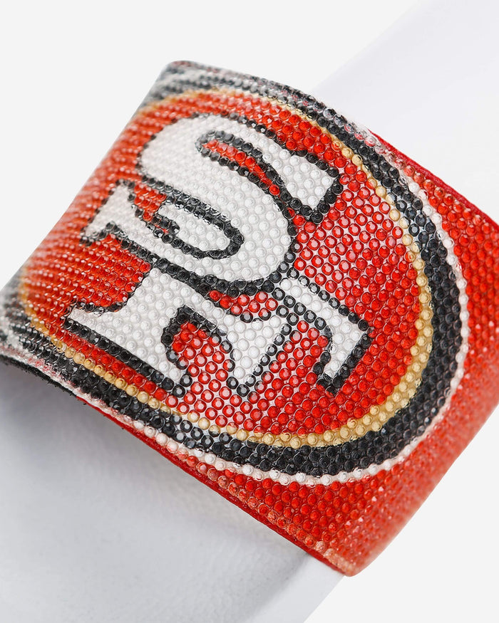 San Francisco 49ers Womens Big Logo Shimmer Slide FOCO - FOCO.com