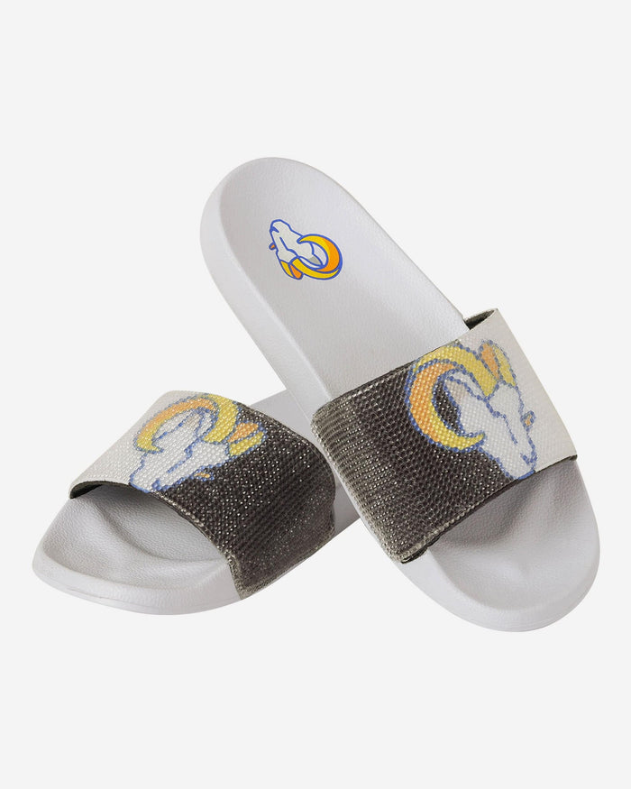 Los Angeles Rams Womens Big Logo Shimmer Slide FOCO - FOCO.com