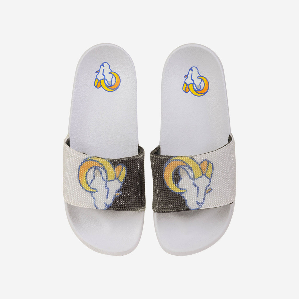 Los Angeles Rams Womens Big Logo Shimmer Slide FOCO S - FOCO.com