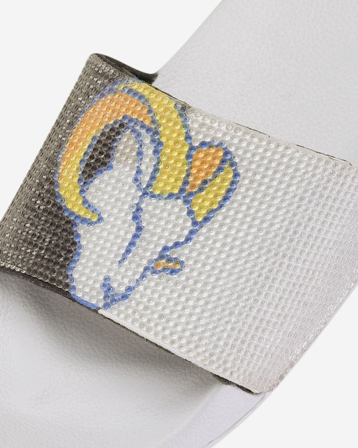 Los Angeles Rams Womens Big Logo Shimmer Slide FOCO - FOCO.com