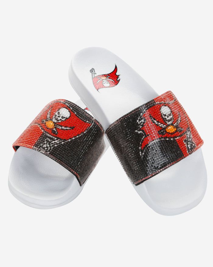 Tampa Bay Buccaneers Womens Big Logo Shimmer Slide FOCO - FOCO.com