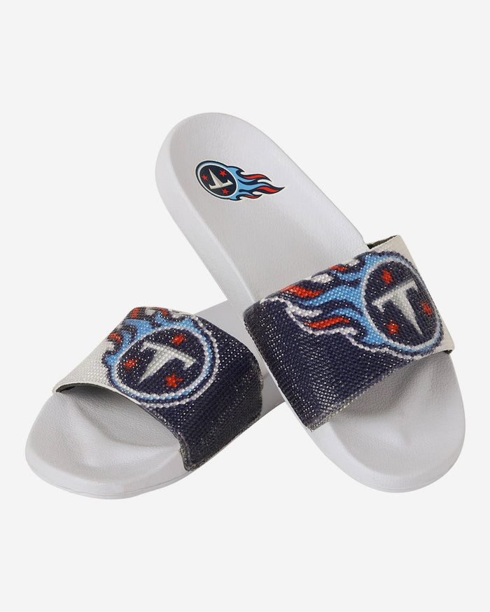 Tennessee Titans Womens Big Logo Shimmer Slide FOCO - FOCO.com