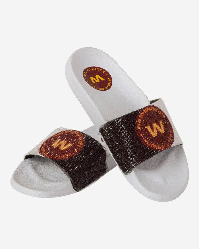 Washington Commanders Womens Original Big Logo Shimmer Slide FOCO - FOCO.com