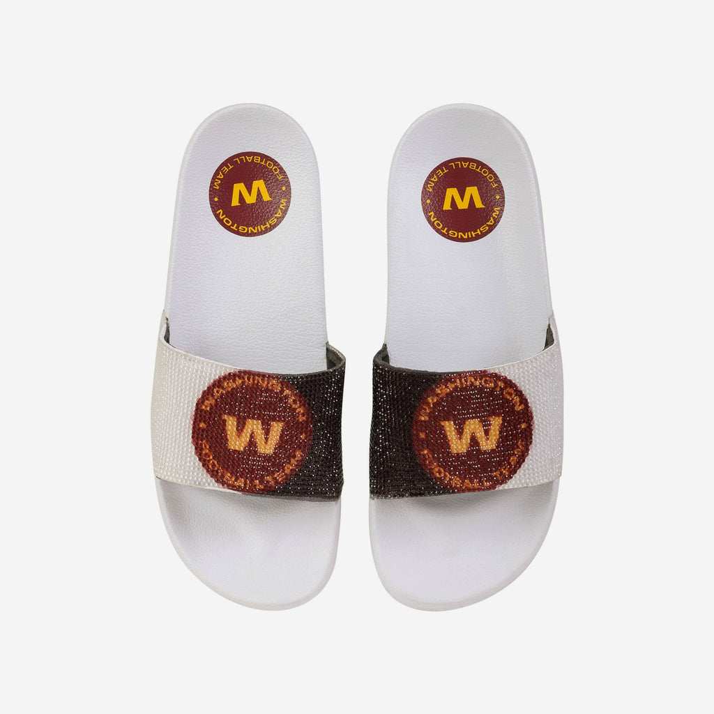 Washington Commanders Womens Original Big Logo Shimmer Slide FOCO S - FOCO.com