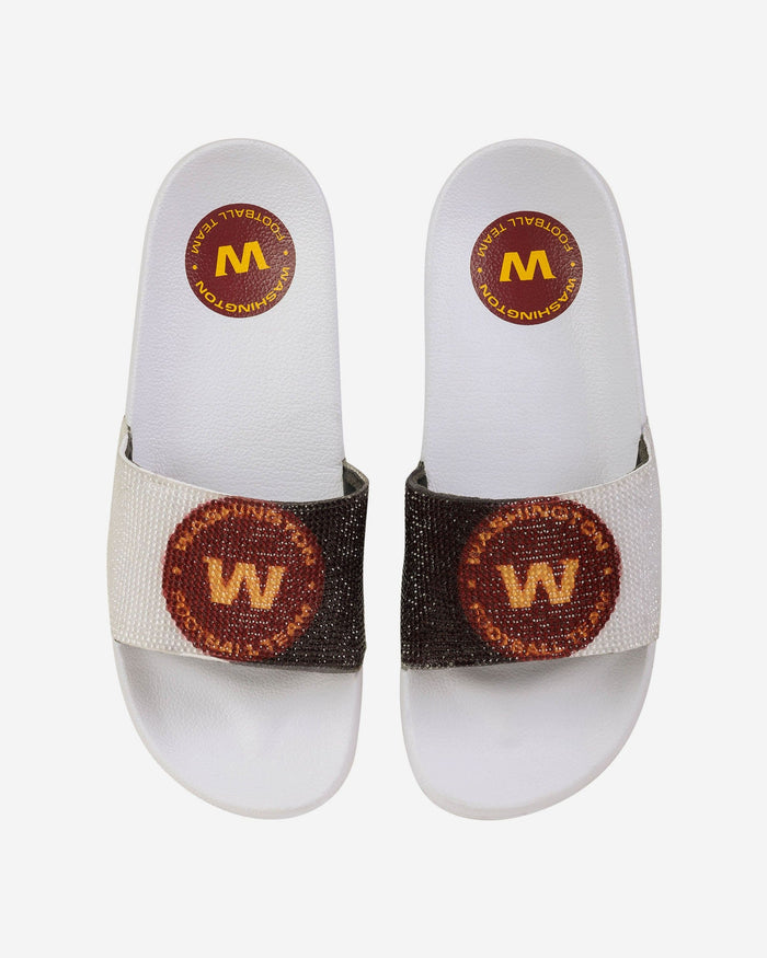 Washington Commanders Womens Original Big Logo Shimmer Slide FOCO S - FOCO.com