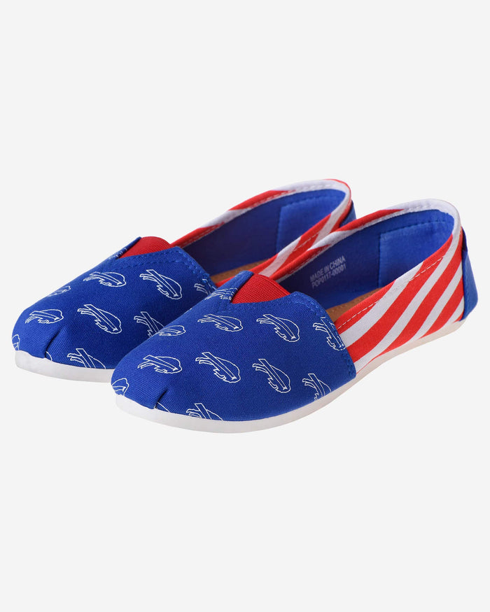 Buffalo Bills Womens Stripe Canvas Shoe FOCO - FOCO.com