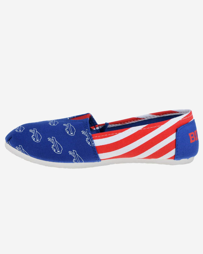 Buffalo Bills Womens Stripe Canvas Shoe FOCO - FOCO.com