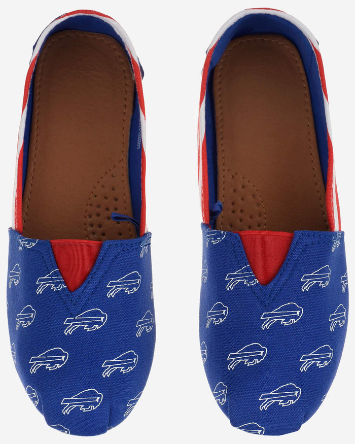 Buffalo Bills Womens Stripe Canvas Shoe FOCO - FOCO.com