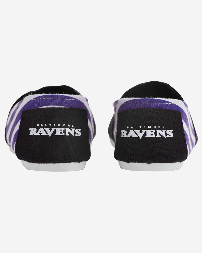 Baltimore Ravens Womens Stripe Canvas Shoe FOCO - FOCO.com