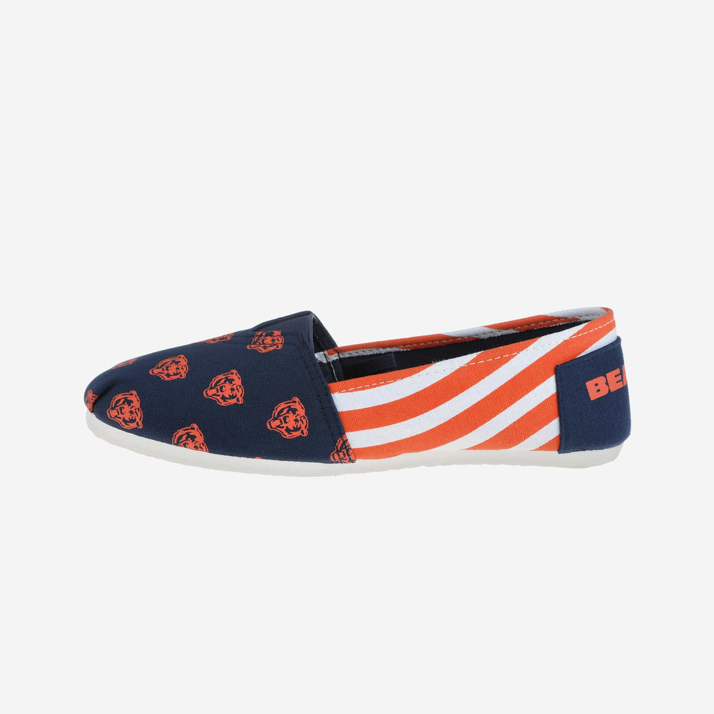 Chicago Bears Womens Stripe Canvas Shoe FOCO - FOCO.com