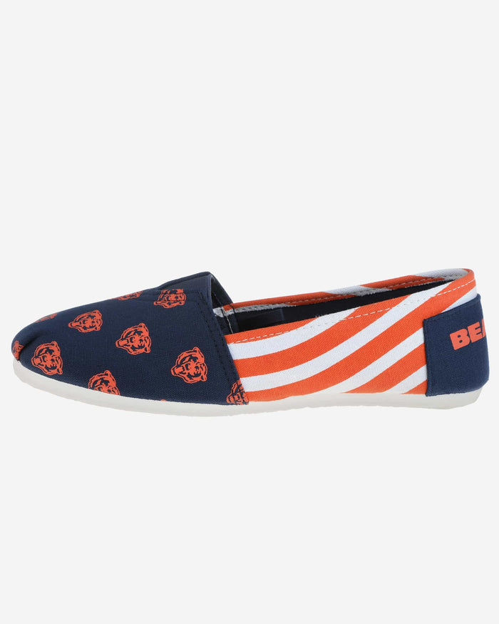 Chicago Bears Womens Stripe Canvas Shoe FOCO - FOCO.com