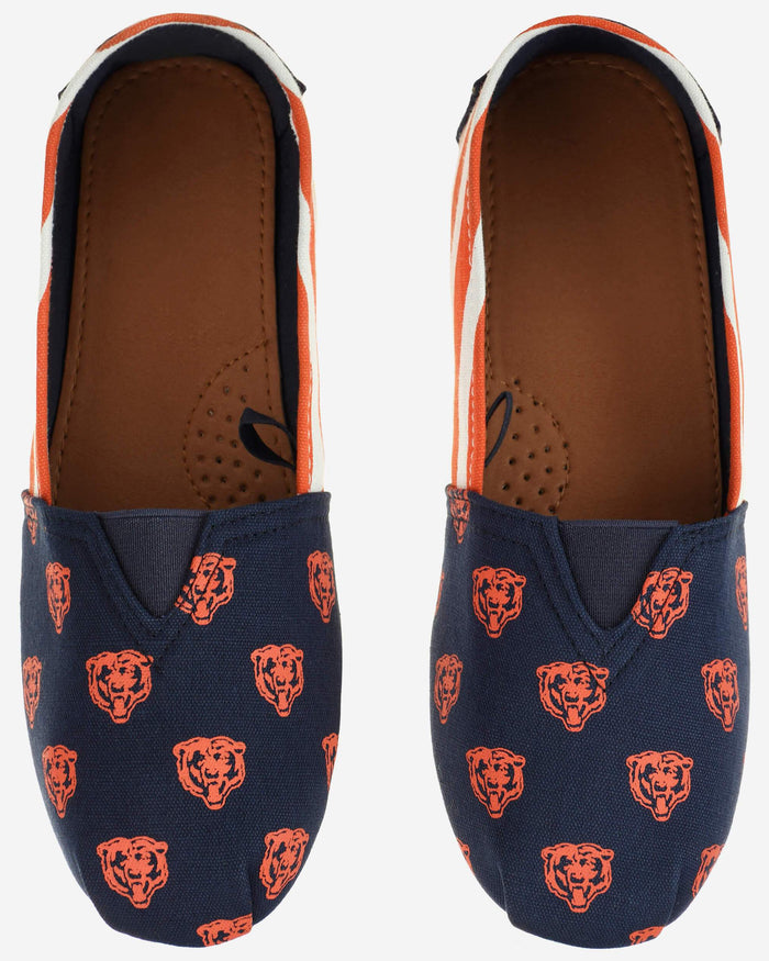 Chicago Bears Womens Stripe Canvas Shoe FOCO - FOCO.com