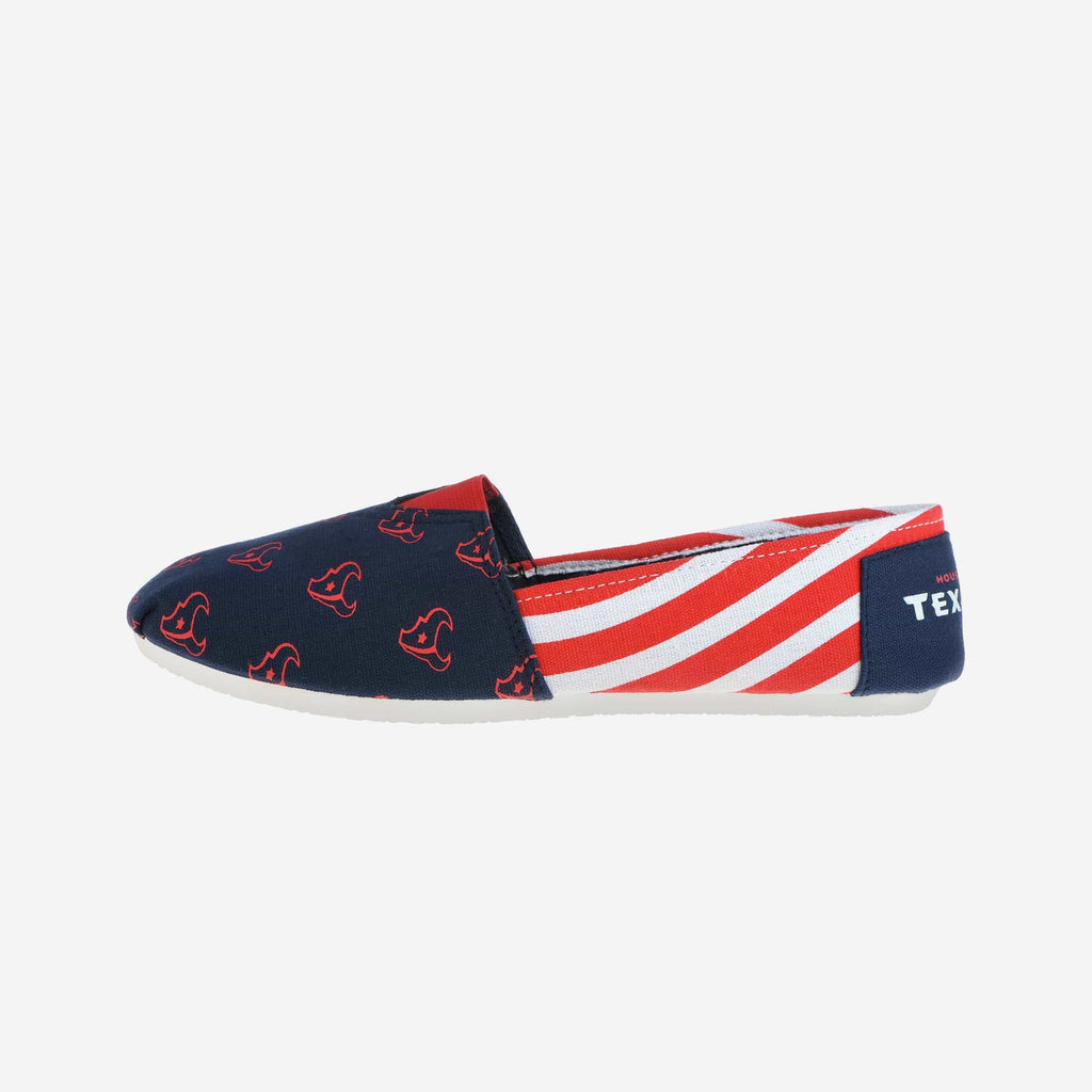 Houston Texans Womens Stripe Canvas Shoe FOCO - FOCO.com