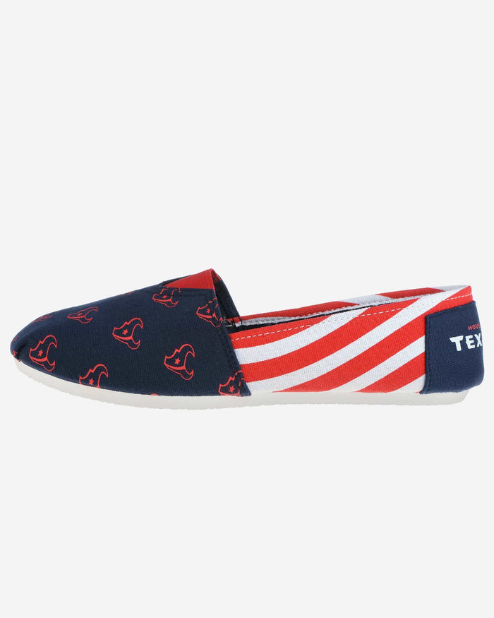 Houston Texans Womens Stripe Canvas Shoe FOCO - FOCO.com