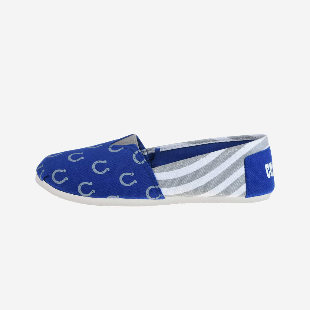 Indianapolis Colts Womens Stripe Canvas Shoe FOCO - FOCO.com