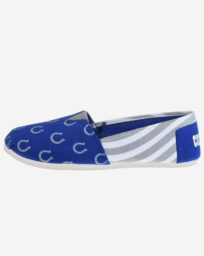 Indianapolis Colts Womens Stripe Canvas Shoe FOCO - FOCO.com