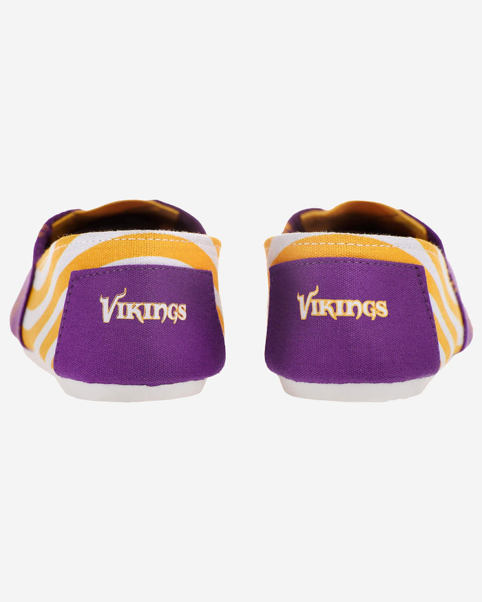 Minnesota Vikings Womens Stripe Canvas Shoe FOCO - FOCO.com