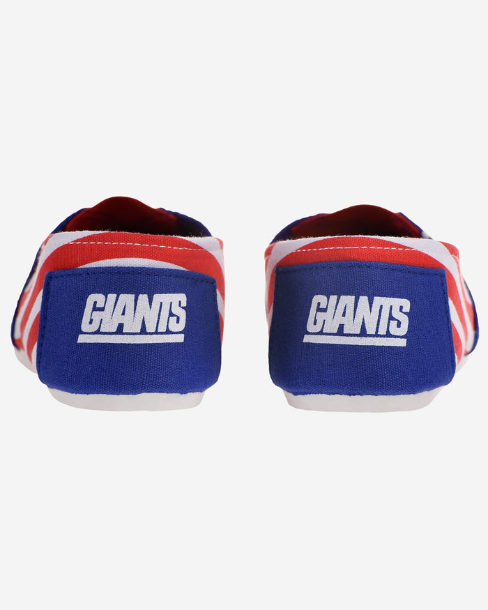 New York Giants Womens Stripe Canvas Shoe FOCO - FOCO.com