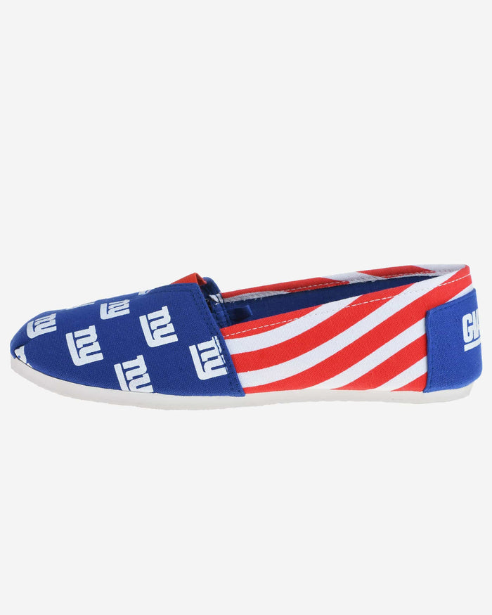 New York Giants Womens Stripe Canvas Shoe FOCO - FOCO.com