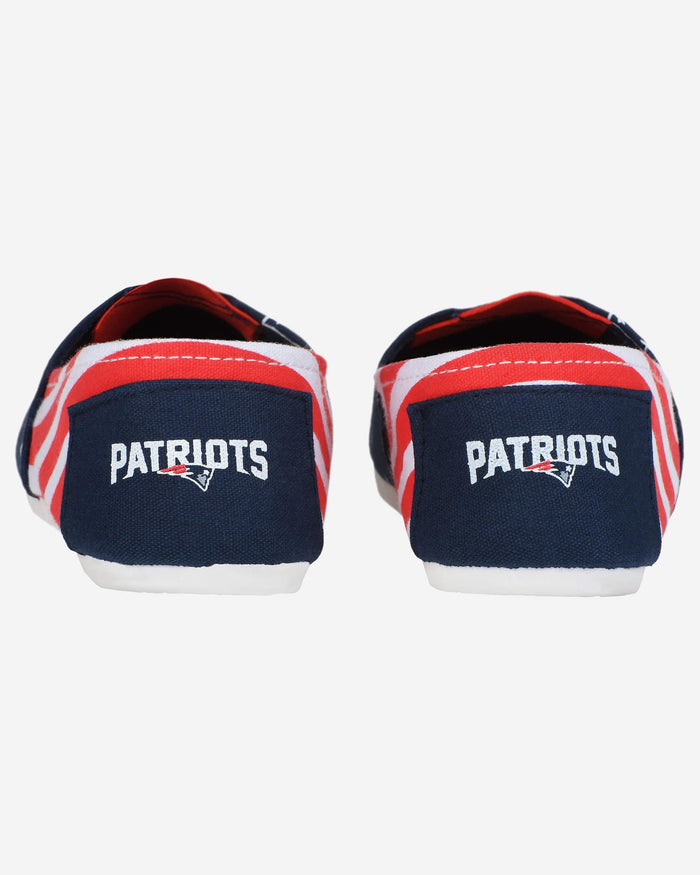 New England Patriots Womens Stripe Canvas Shoe FOCO - FOCO.com