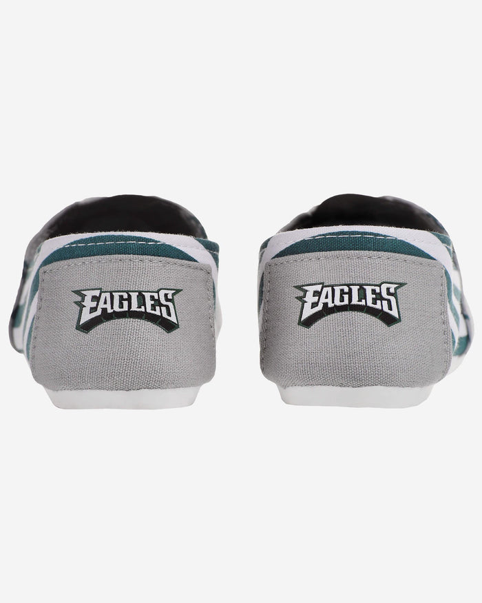 Philadelphia Eagles Womens Stripe Canvas Shoe FOCO - FOCO.com