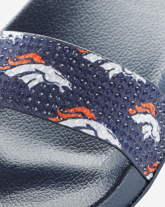 Denver Broncos Womens Double Strap Shimmer Sandal FOCO - FOCO.com