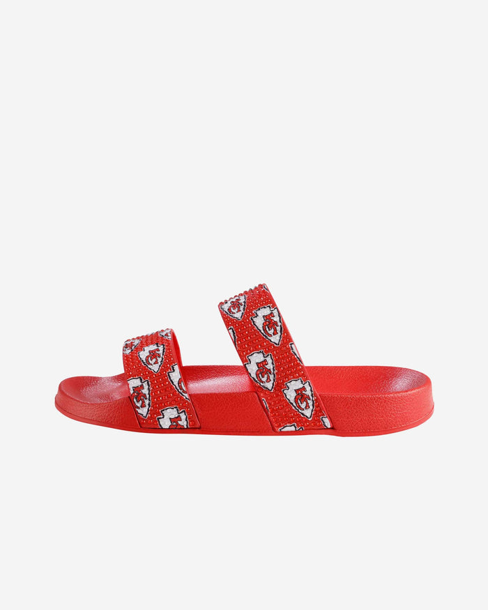 Kansas City Chiefs Womens Double Strap Shimmer Sandal FOCO - FOCO.com