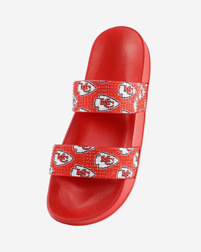 Kansas City Chiefs Womens Double Strap Shimmer Sandal FOCO - FOCO.com