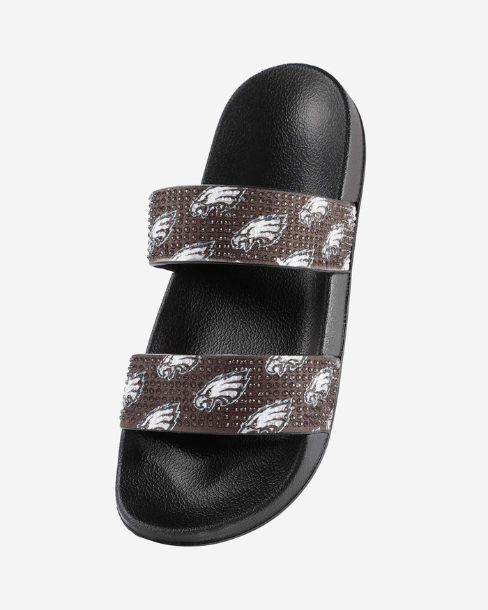 Philadelphia Eagles Womens Double Strap Shimmer Sandal FOCO - FOCO.com