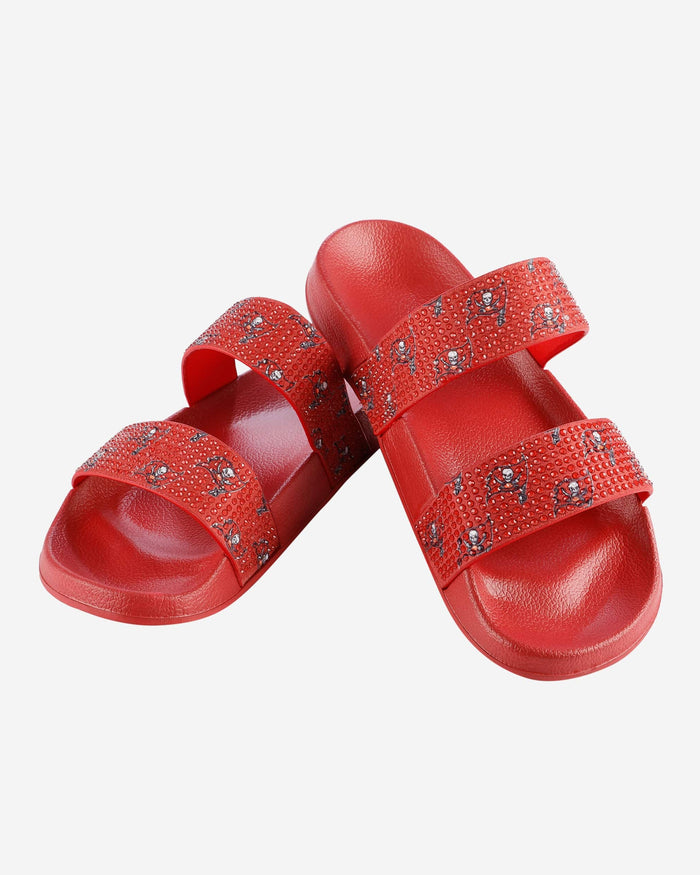 Tampa Bay Buccaneers Womens Double Strap Shimmer Sandal FOCO - FOCO.com