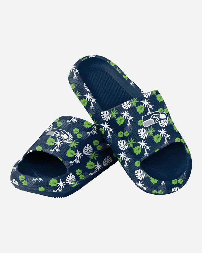 Seattle Seahawks Womens Floral Pillow Slide FOCO - FOCO.com