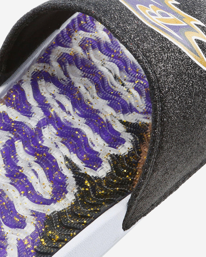 Baltimore Ravens Womens Glitter Gel Slide FOCO - FOCO.com