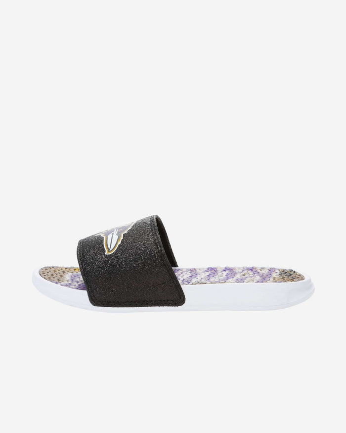 Baltimore Ravens Womens Glitter Gel Slide FOCO - FOCO.com