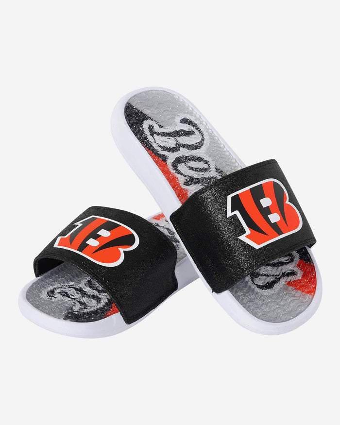 Cincinnati Bengals Womens Glitter Gel Slide FOCO - FOCO.com