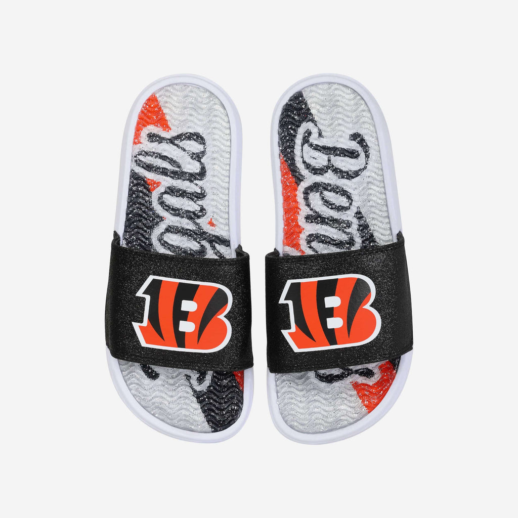 Cincinnati Bengals Womens Glitter Gel Slide FOCO S - FOCO.com