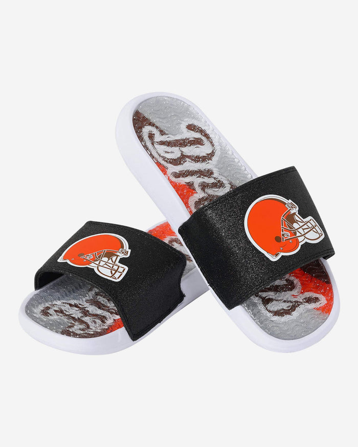 Cleveland Browns Womens Glitter Gel Slide FOCO - FOCO.com