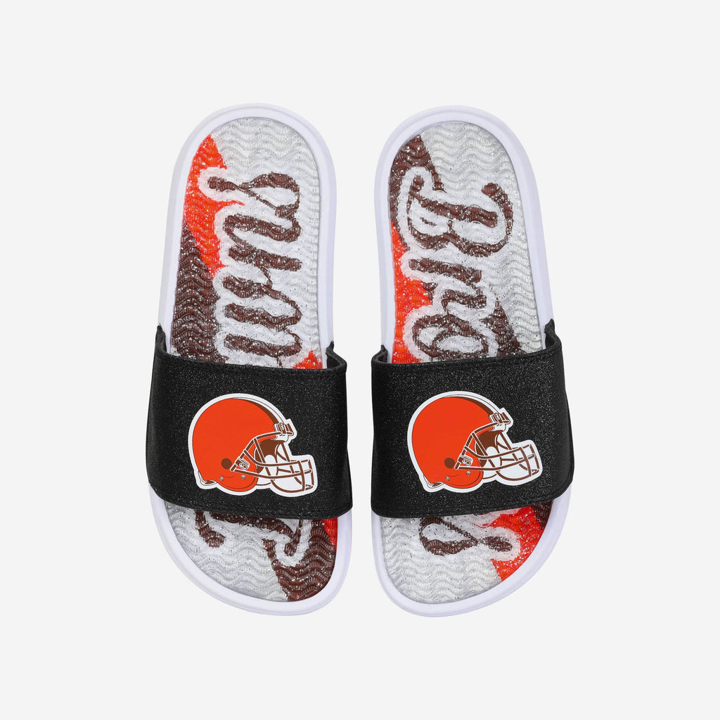 Cleveland Browns Womens Glitter Gel Slide FOCO S - FOCO.com