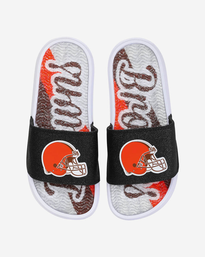 Cleveland Browns Womens Glitter Gel Slide FOCO S - FOCO.com