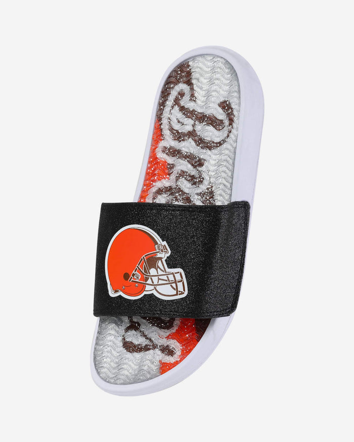 Cleveland Browns Womens Glitter Gel Slide FOCO - FOCO.com