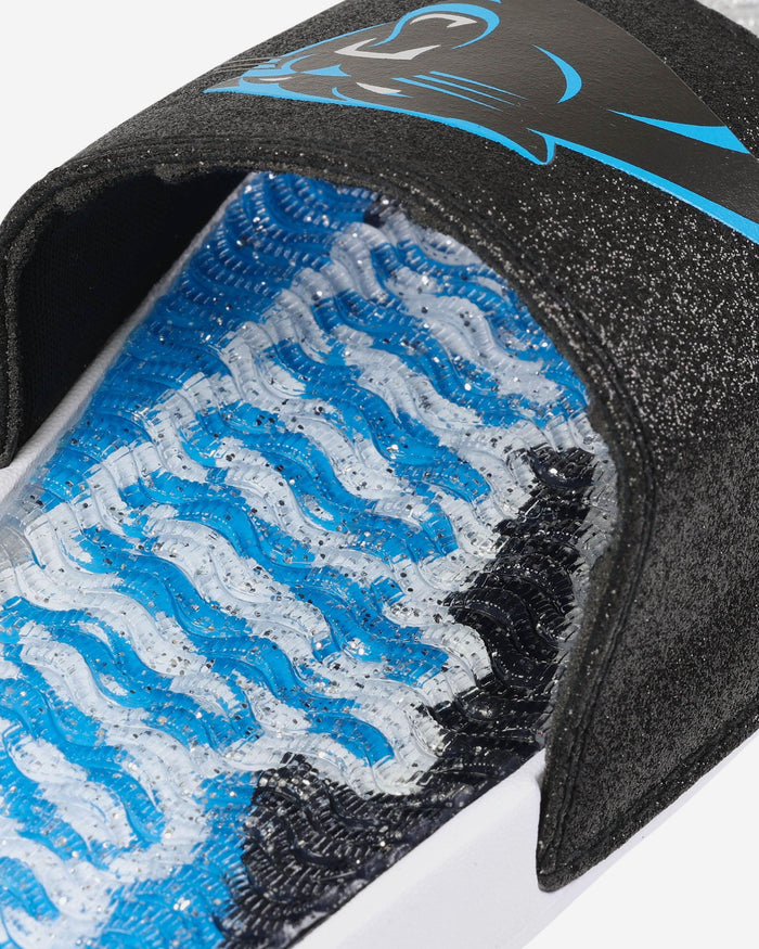 Carolina Panthers Womens Glitter Gel Slide FOCO - FOCO.com