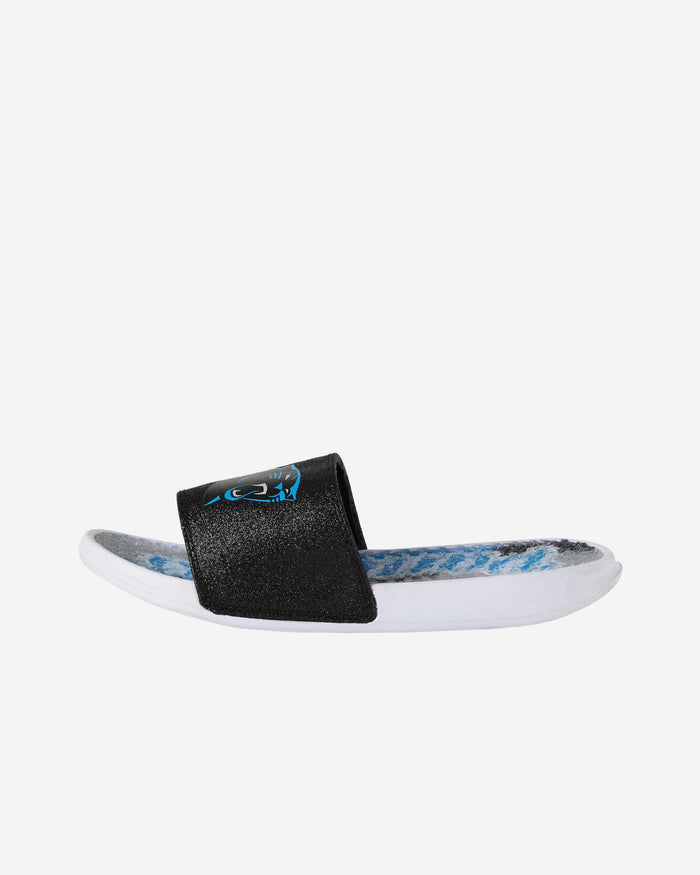 Carolina Panthers Womens Glitter Gel Slide FOCO - FOCO.com