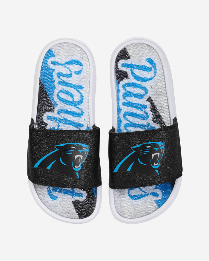 Carolina Panthers Womens Glitter Gel Slide FOCO S - FOCO.com