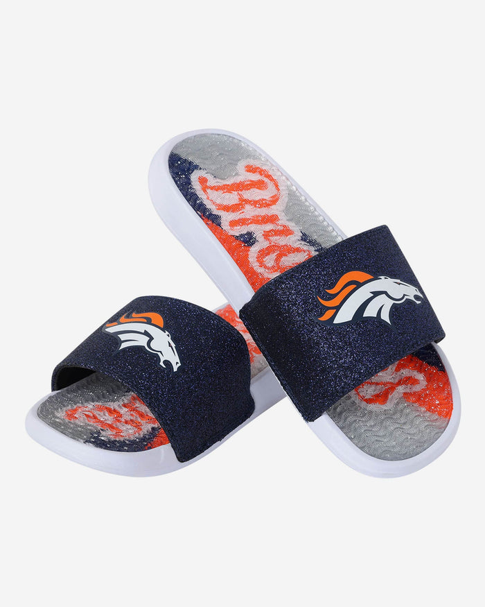 Denver Broncos Womens Glitter Gel Slide FOCO - FOCO.com