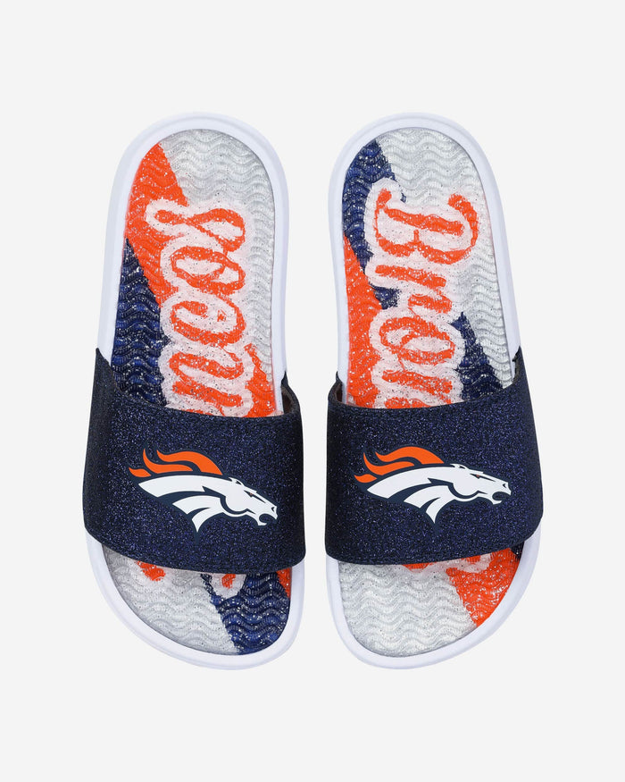 Denver Broncos Womens Glitter Gel Slide FOCO S - FOCO.com