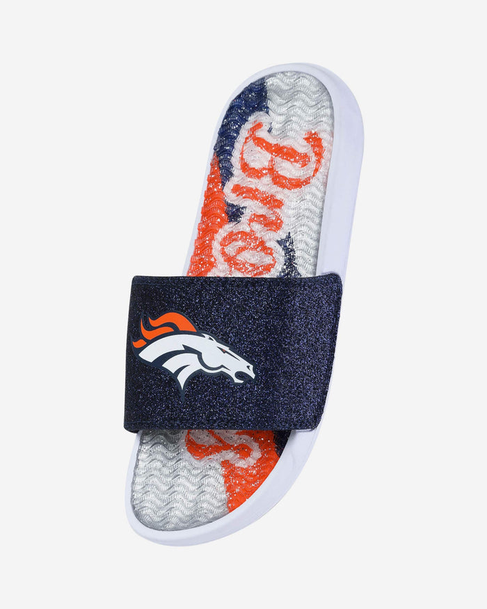 Denver Broncos Womens Glitter Gel Slide FOCO - FOCO.com